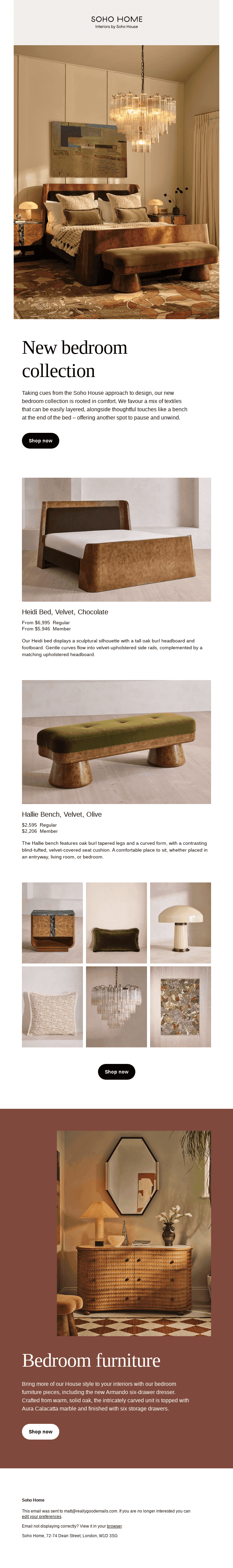 Discover our latest bedroom collection