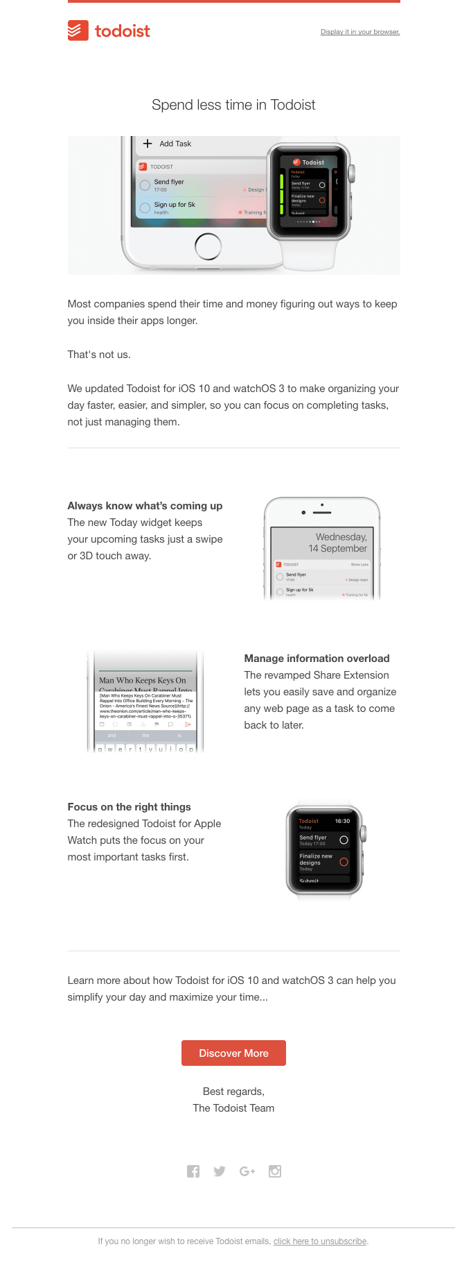 Discover what’s new in Todoist for iOS 10 and Apple Watch