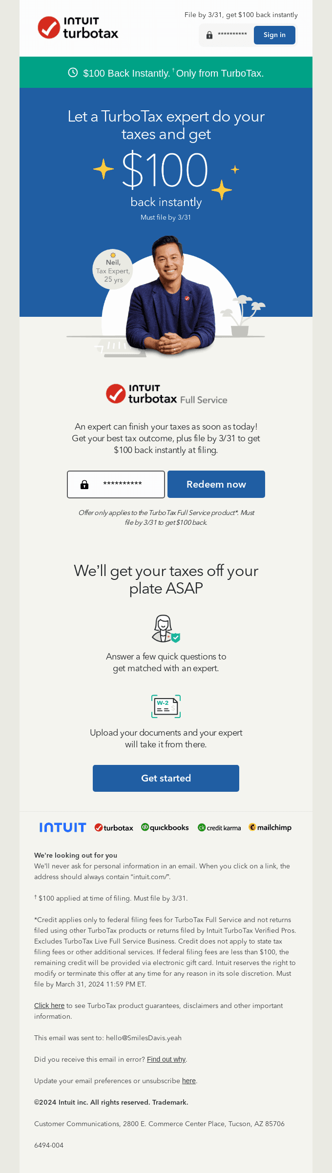 Don’t forget: Get $100 back instantly!