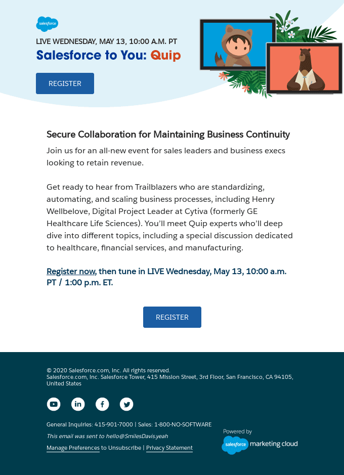 Don’t miss Salesforce to You: Quip — a free event dedicated to remote teamwork