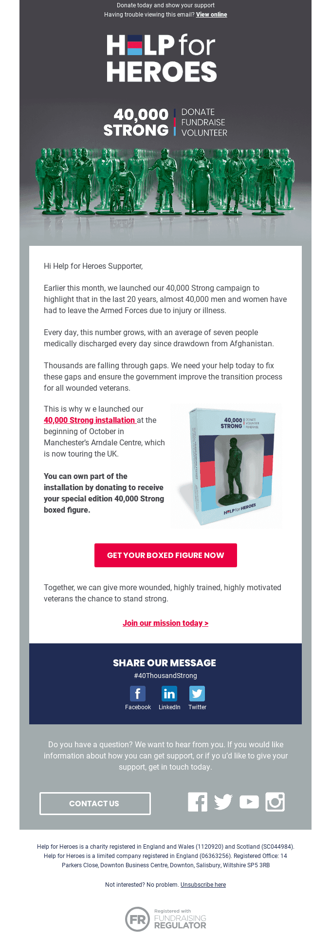 Donโt miss the chance to own a special edition 40,000 Strong figure