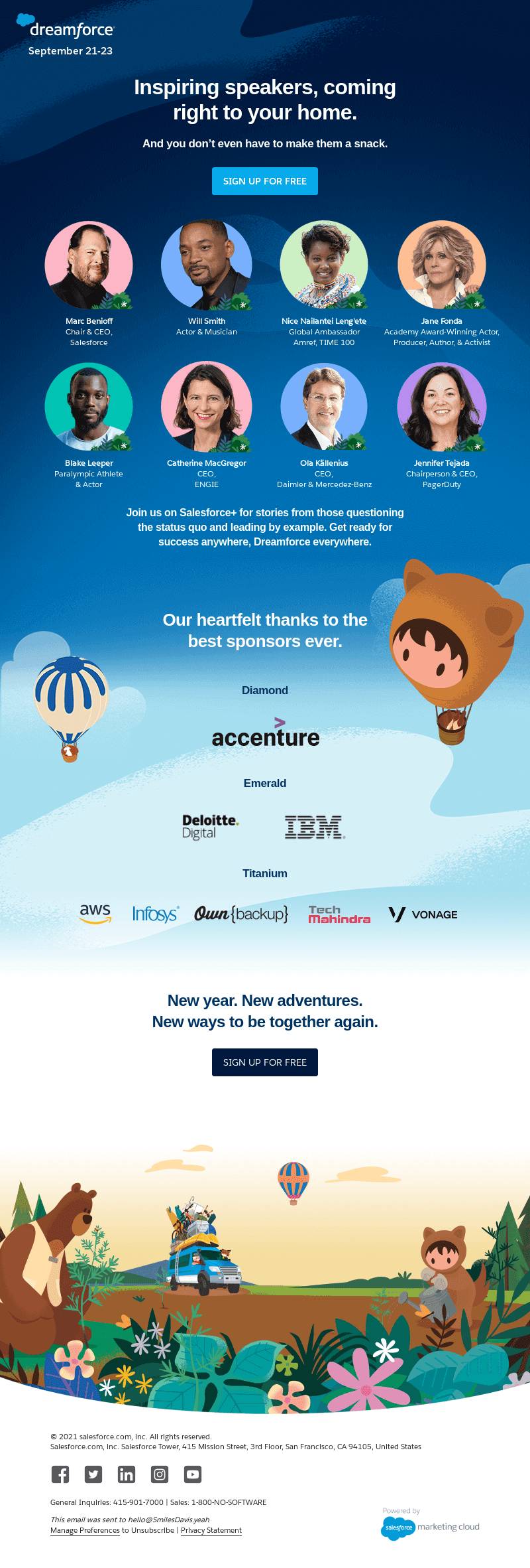 Dreamforce speakers: REVEALED. We can barely contain ourselves.