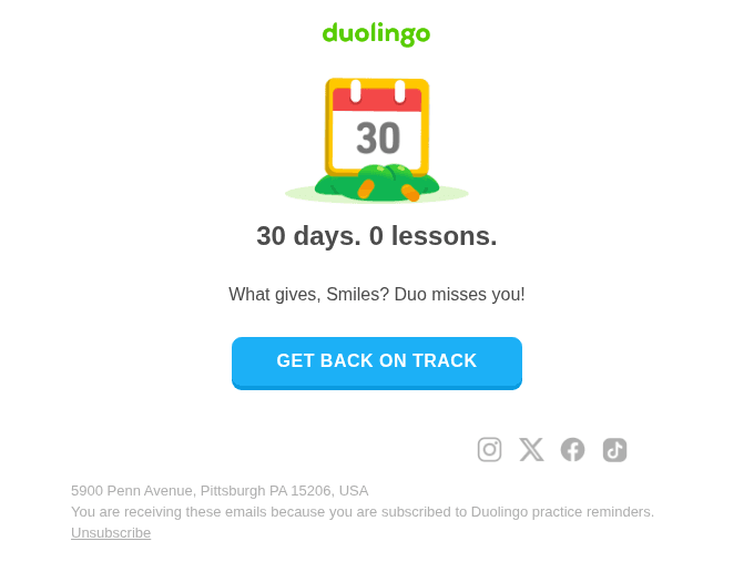 Ignored for 30 days? That’s cold. 🥶