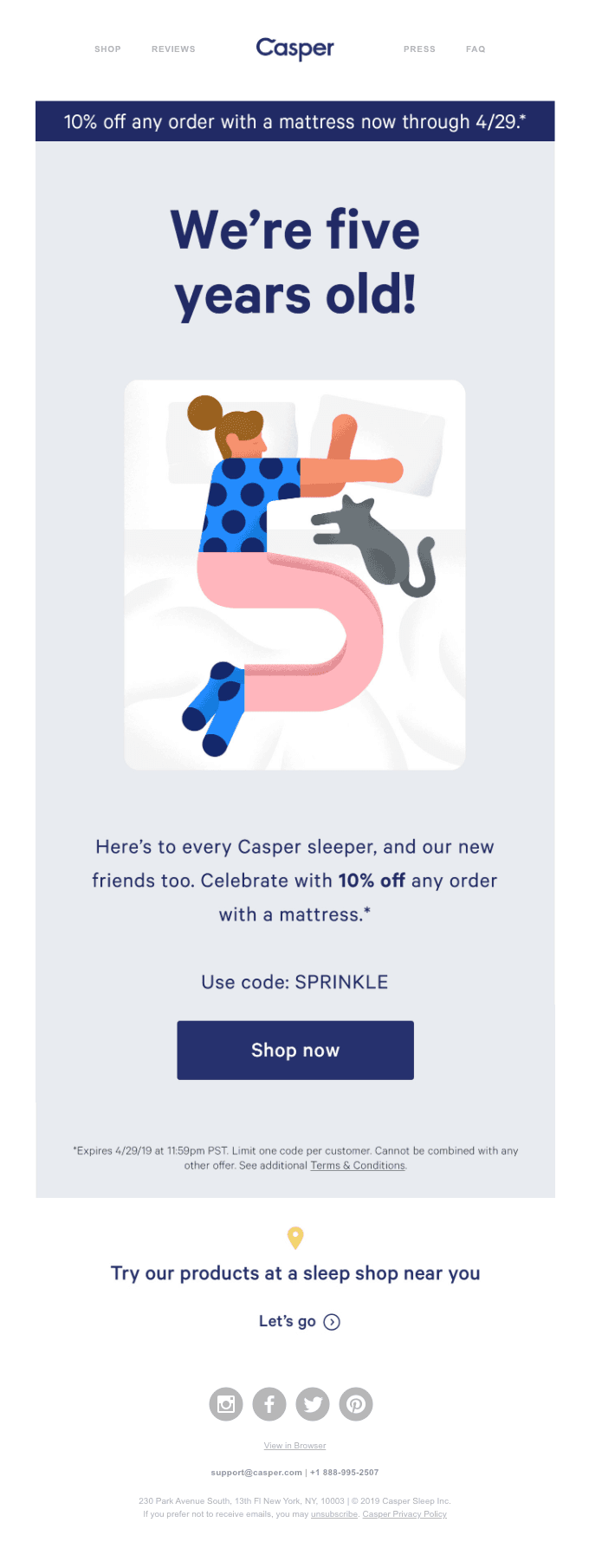 During our birthday sale, you get the gift.