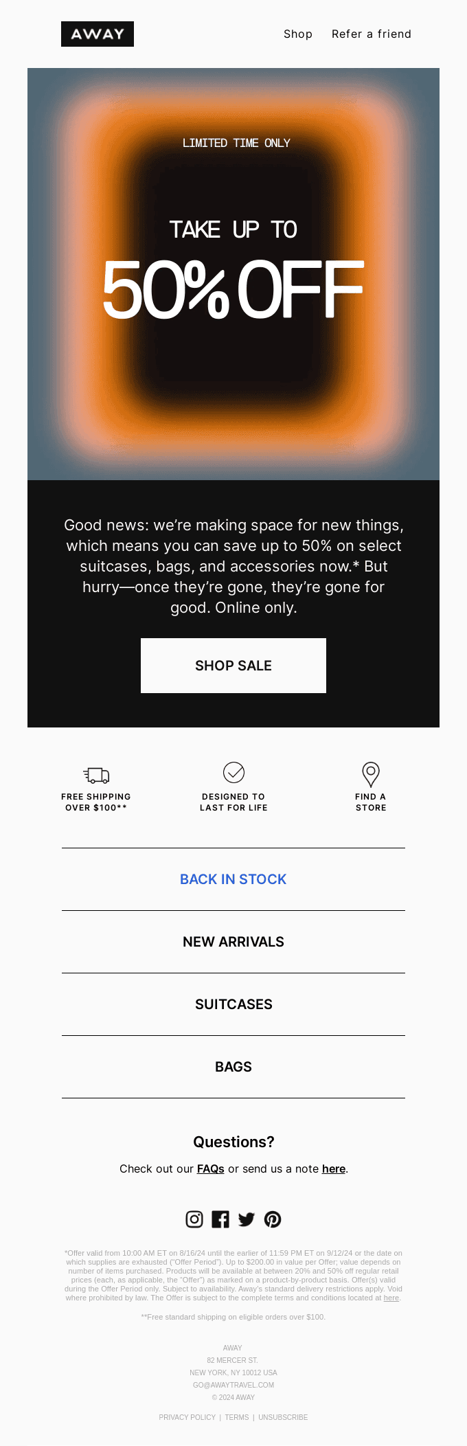 Early access: Up to 50% off select styles