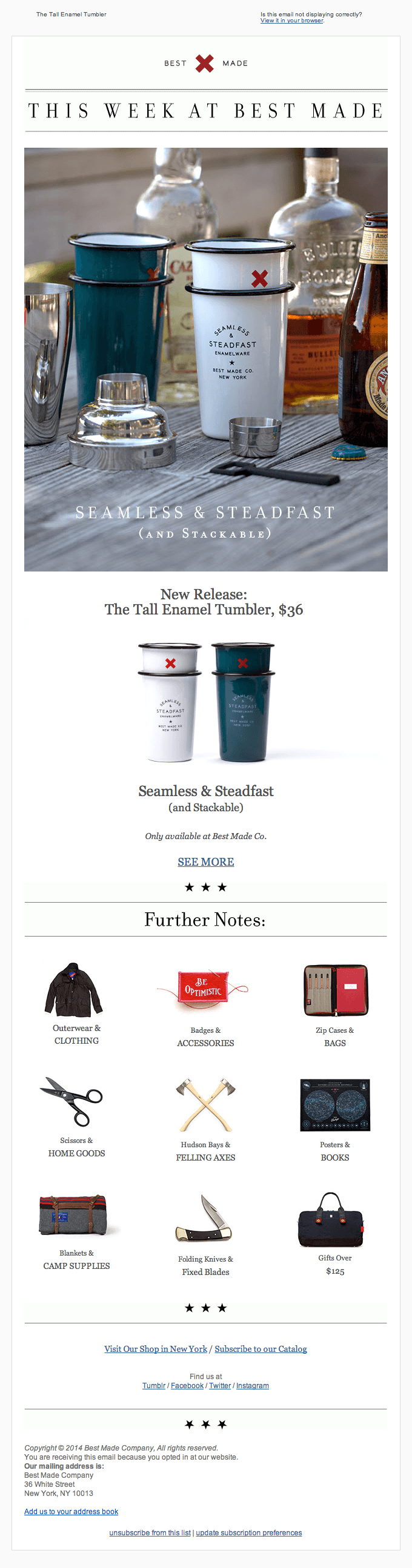 Elegant Ecommerce Newsletter from Bestmade