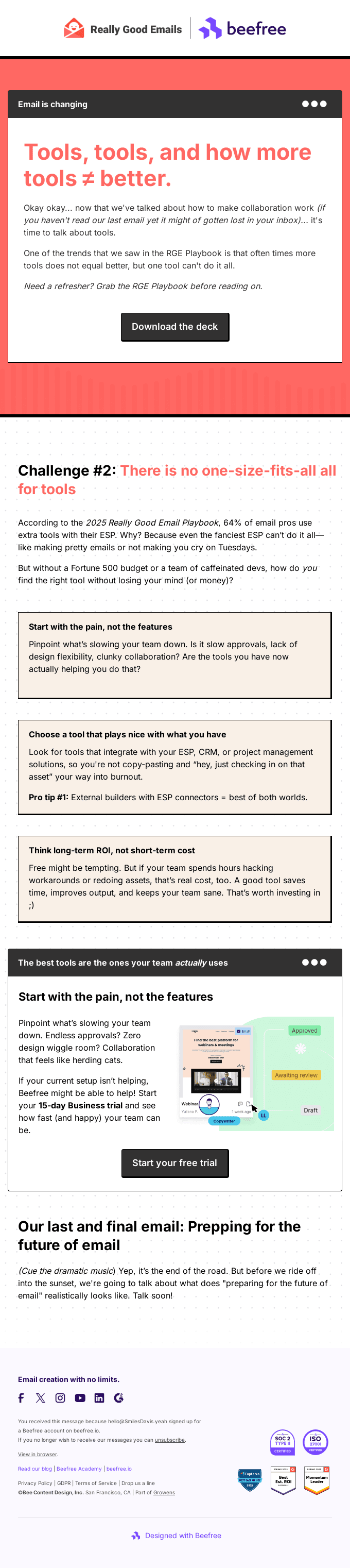 Email Challenge #2: All the extra tools