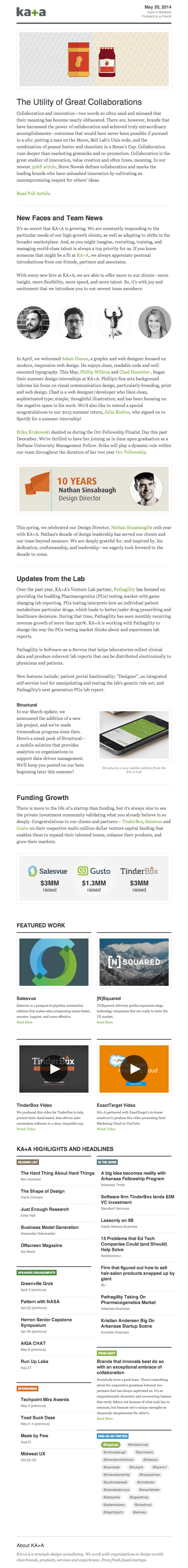Email Newsletter Design from Kristian Andersen and Associates