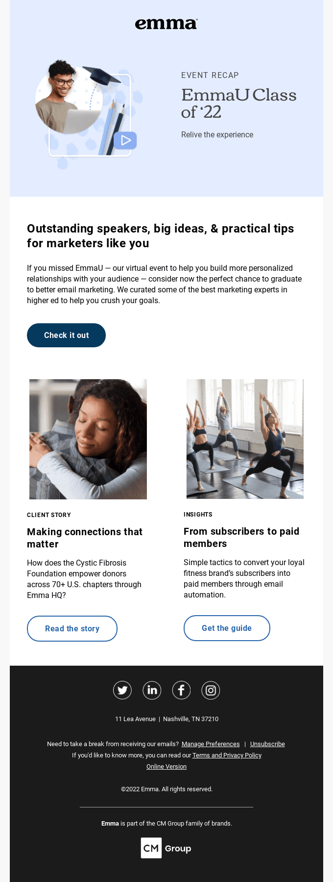 EmmaU recap + an inspiring customer story