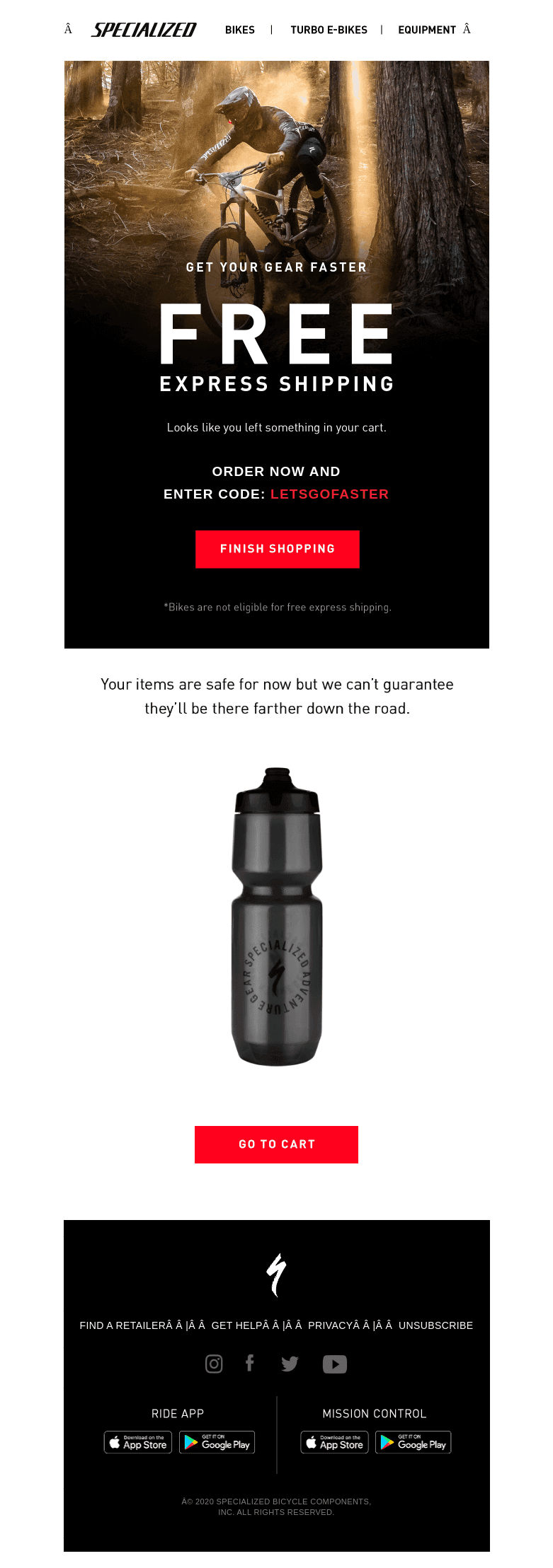 Empty Your Cart with Free Shipping