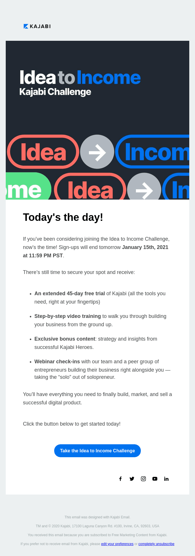 Ending soon: Register for the Idea to Income Challenge.
