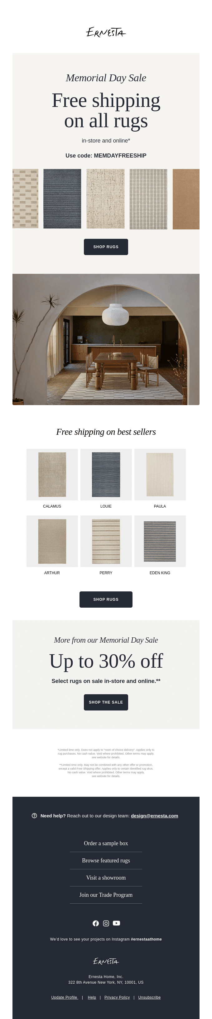 Ends tonight: Free shipping on all rugs