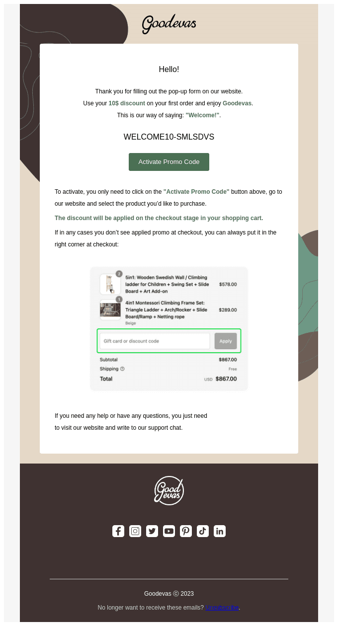 Enjoy $10 off on Your First Order!