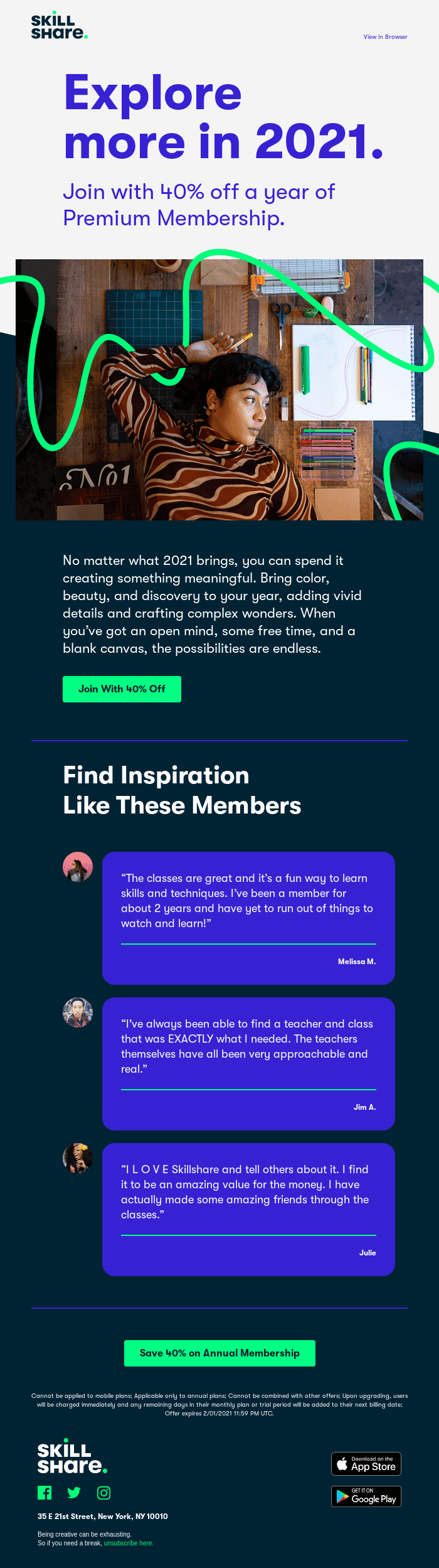 Enjoy 40% Off Creative Exploration