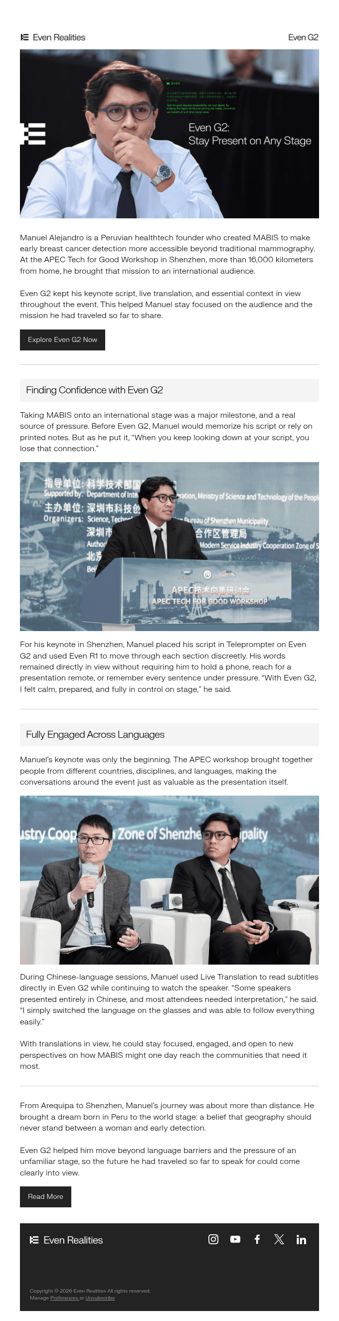 How Even G2 Helped a Healthtech Founder Present at APEC