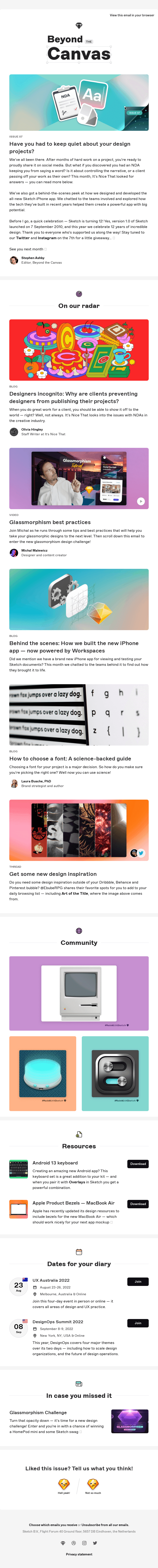 Ever had to keep quiet about your design projects? 🤐