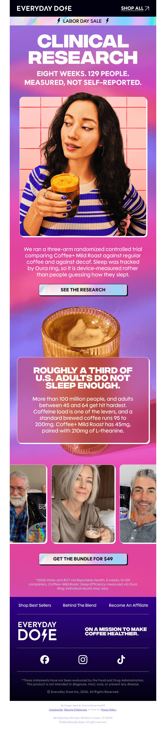 We ran an actual sleep study.