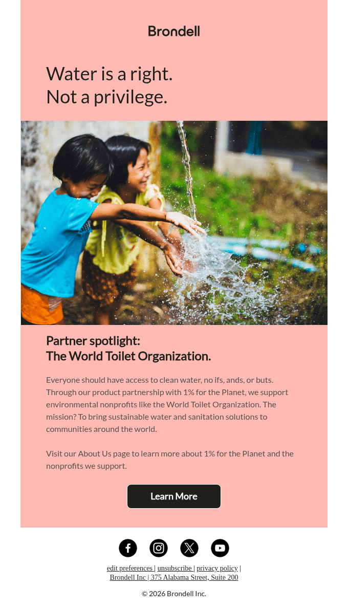 Everyone deserves clean water. Period.