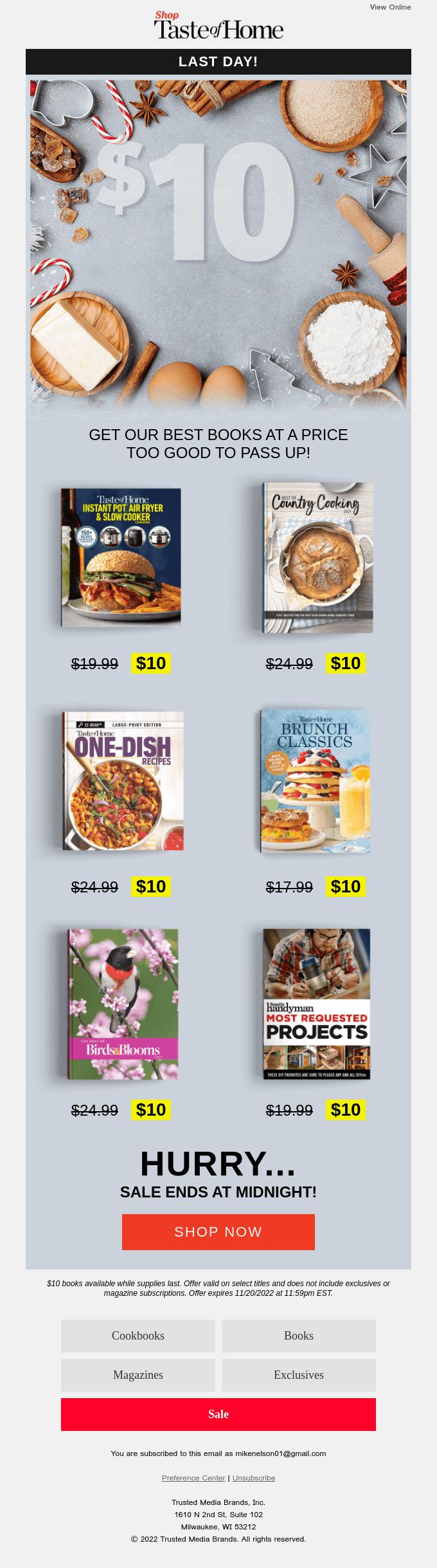 EVERYTHING MUST GO! Up to 60% Off Select Books
