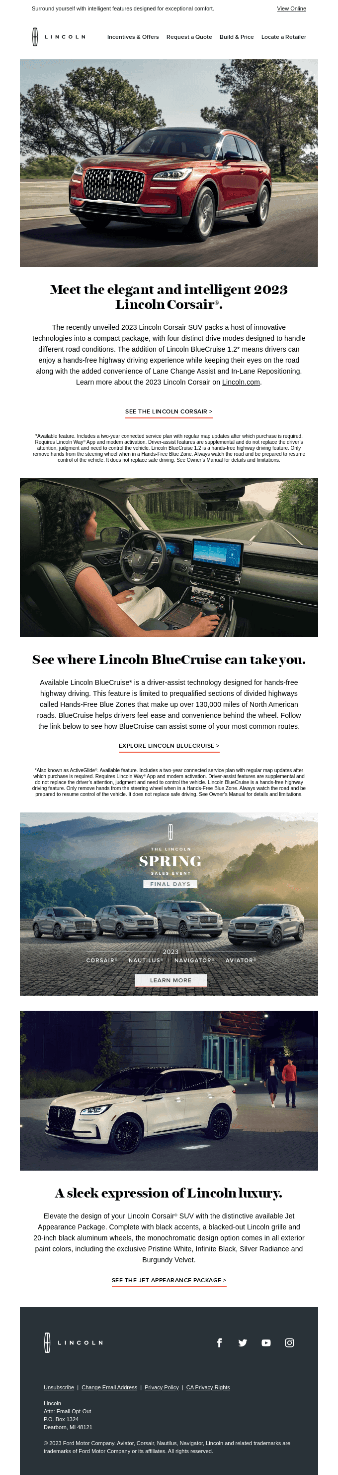 Experience the 2023 Lincoln Corsair® SUV.