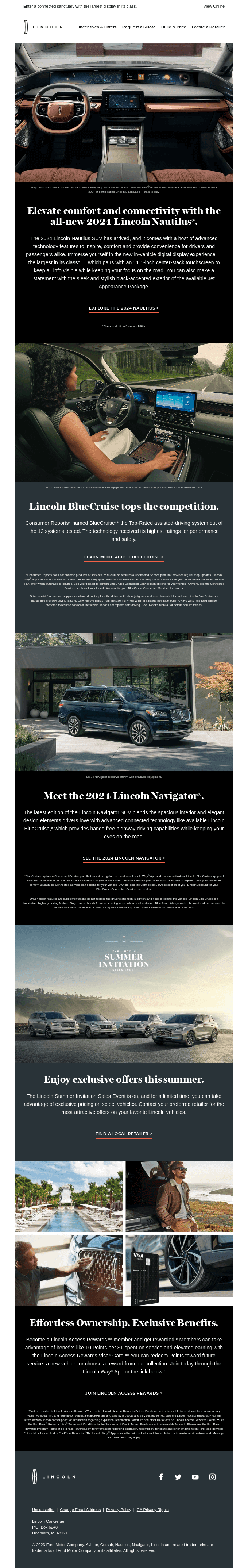Experience the fully redesigned 2024 Lincoln Nautilus SUV.