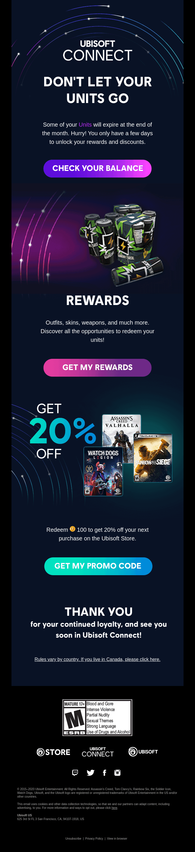 Expiring soon! Redeem your Units now.