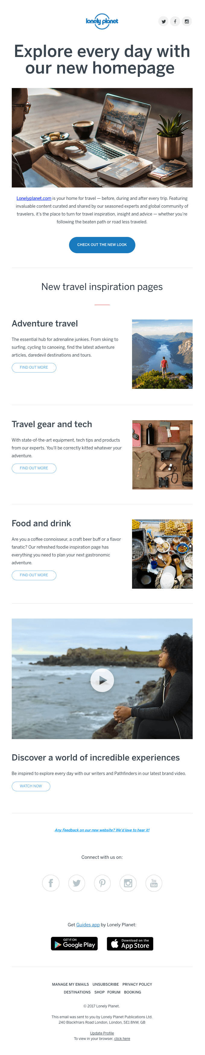 Explore every day with our new homepage