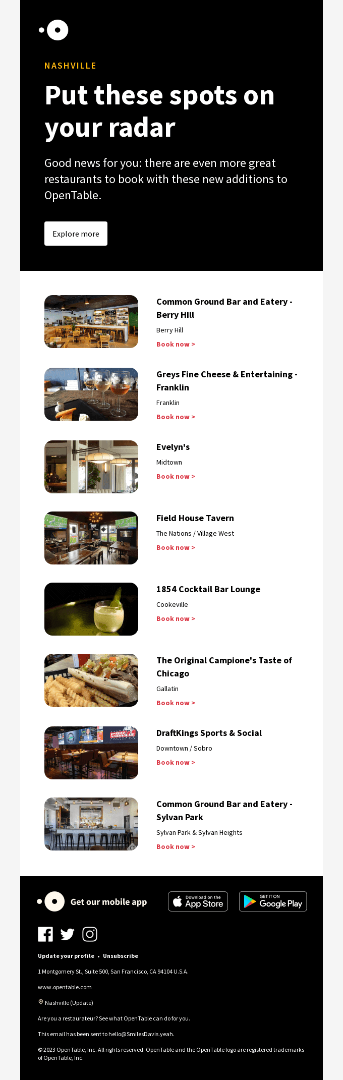 Explore the newest OpenTable restaurants in Nashville