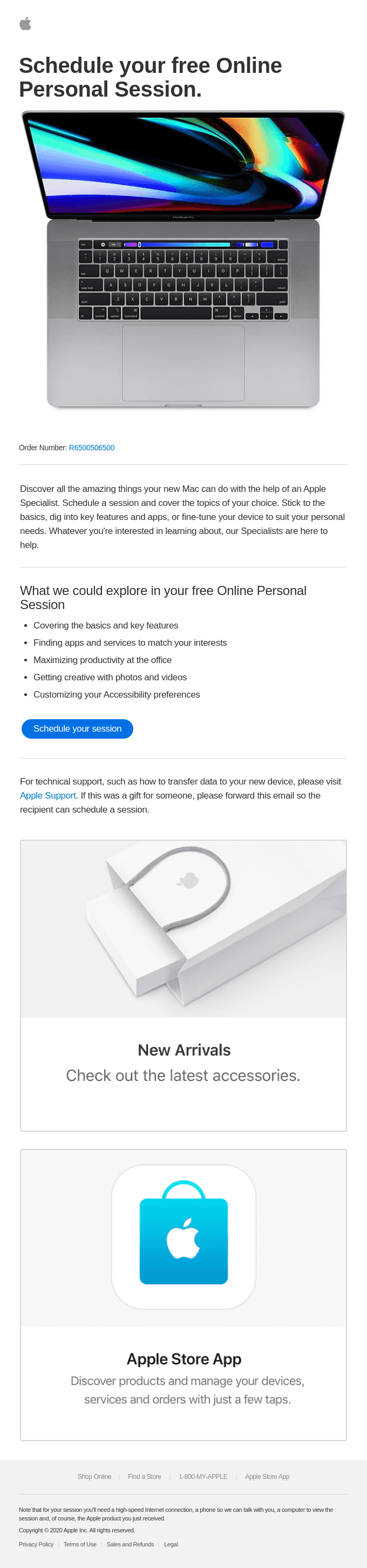 Explore your Mac with a Specialist online.