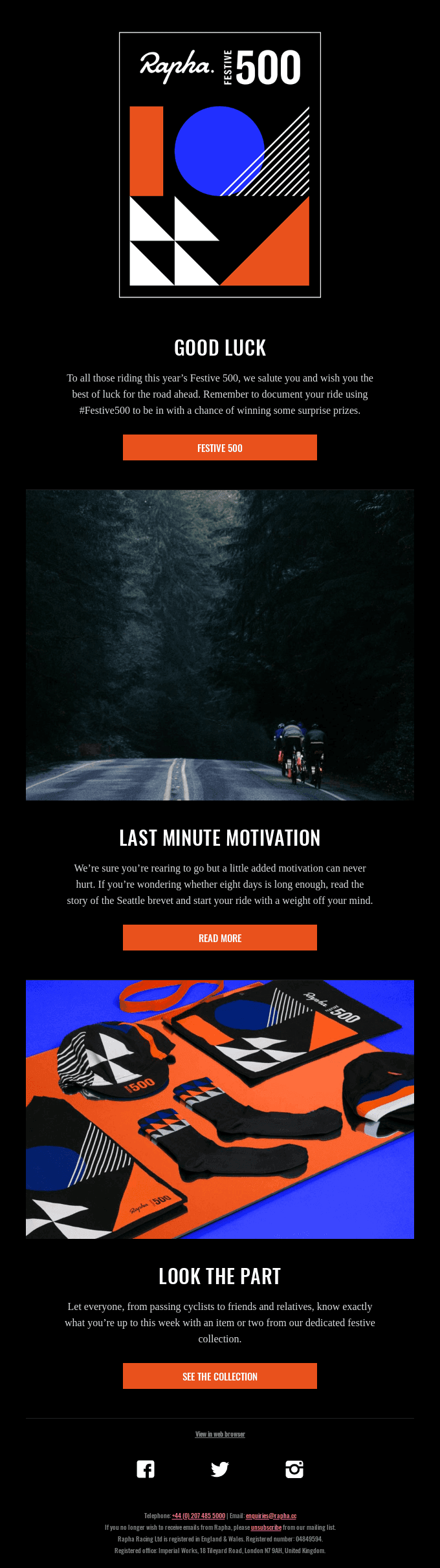 Fair weather and favourable roads