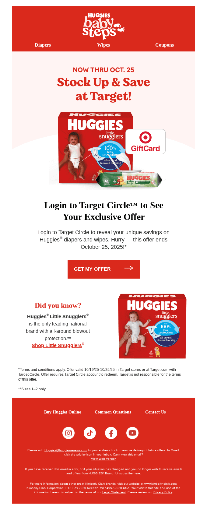 🍂 Fall Into Savings! Huggies® + Target = $20 GiftCard