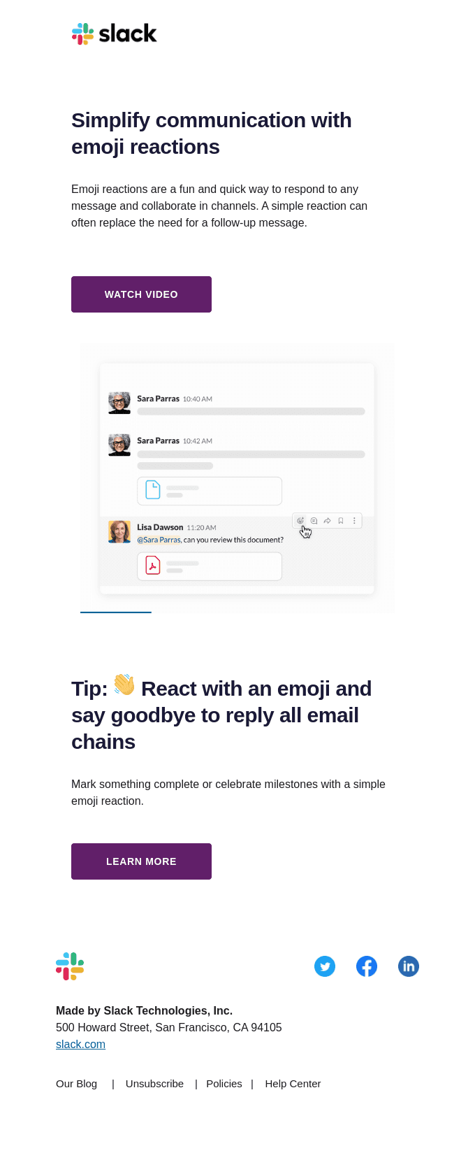 Faster, more organized communication in Slack