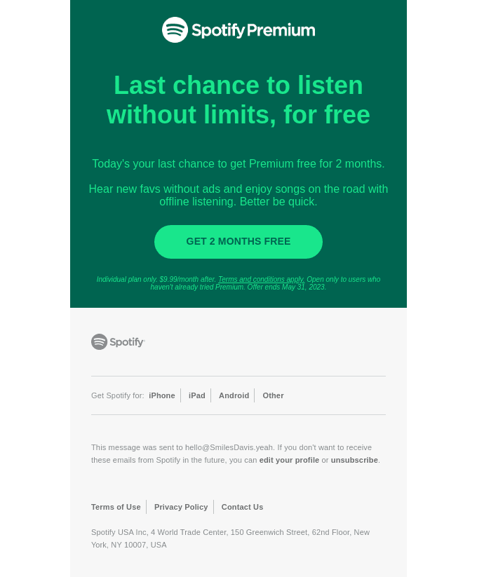 Final call: Get your 2 free months of Premium