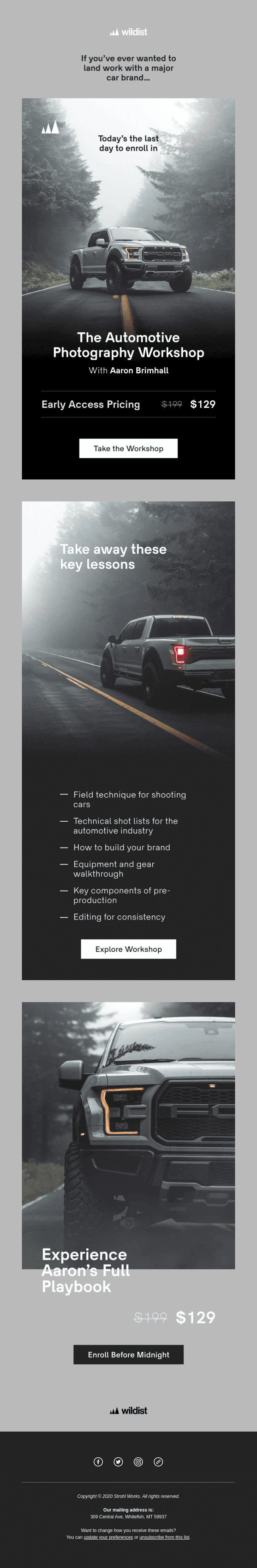 Final Day: $129 for the Automotive Photography Workshop