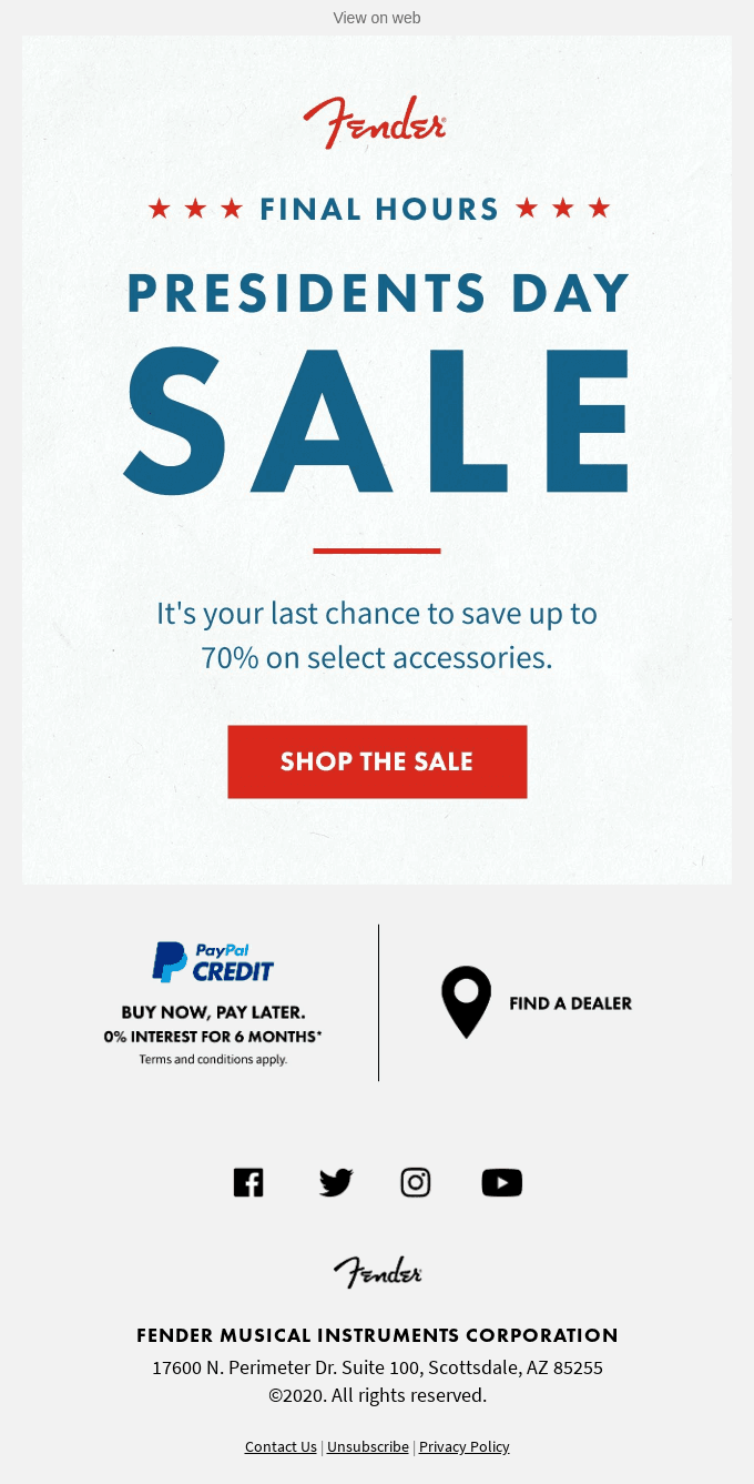 FINAL HOURS | Presidents Day Sale