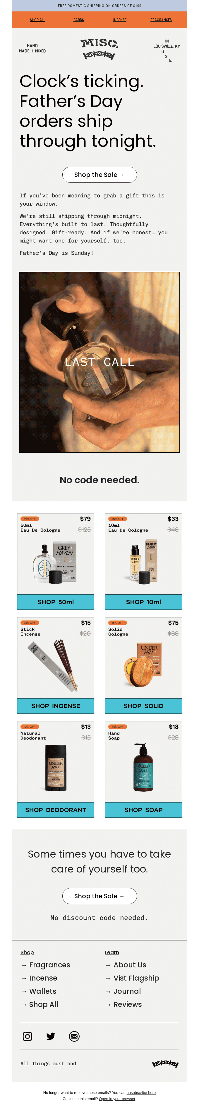 Final Hours to Ship for Father’s Day