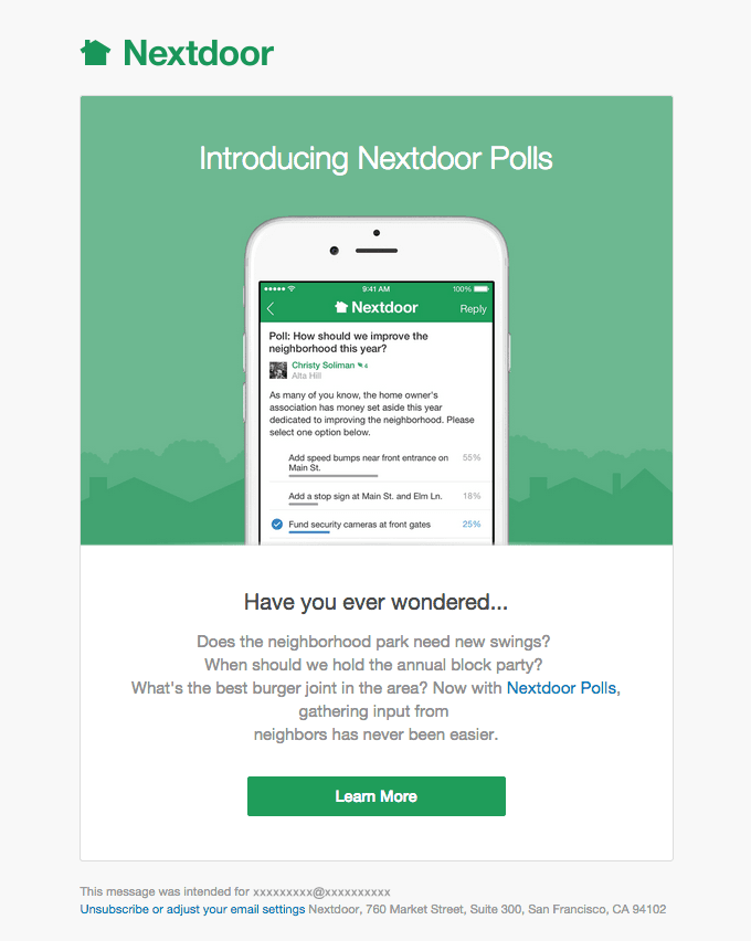 Find out what your neighbors think with a Nextdoor Poll