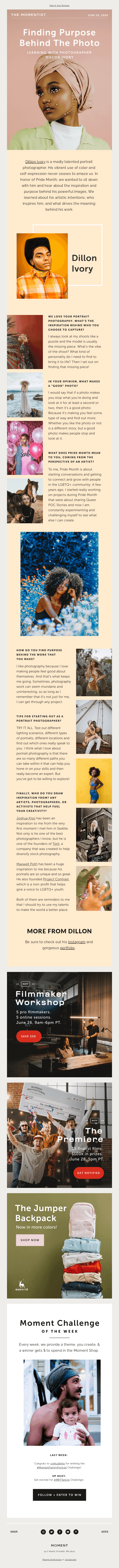 Finding Purpose Behind the Photo: With Dillon Ivory