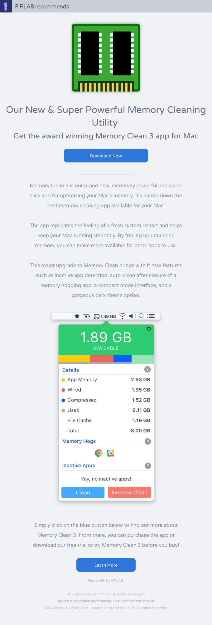 FIPLAB Recommends: Memory Clean 2 for Mac
