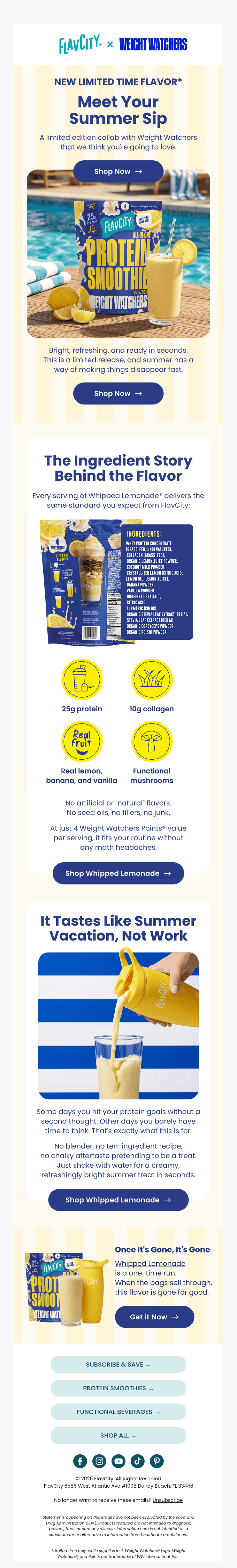 FlavCity x Weight Watchers: Limited Edition Protein Flavor 🍋