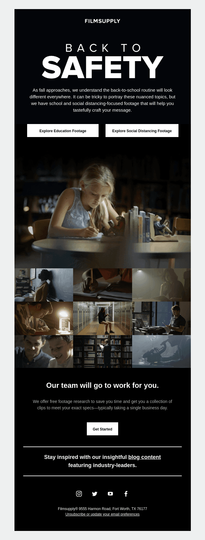 Footage to craft tasteful messages
