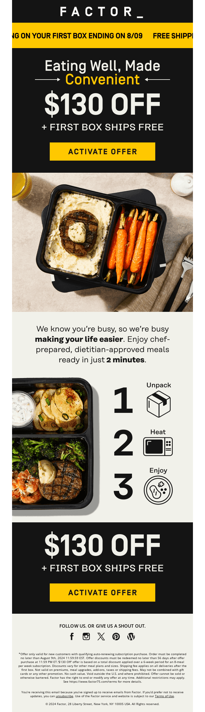 For a Limited Time Only: First Box Ships Free!