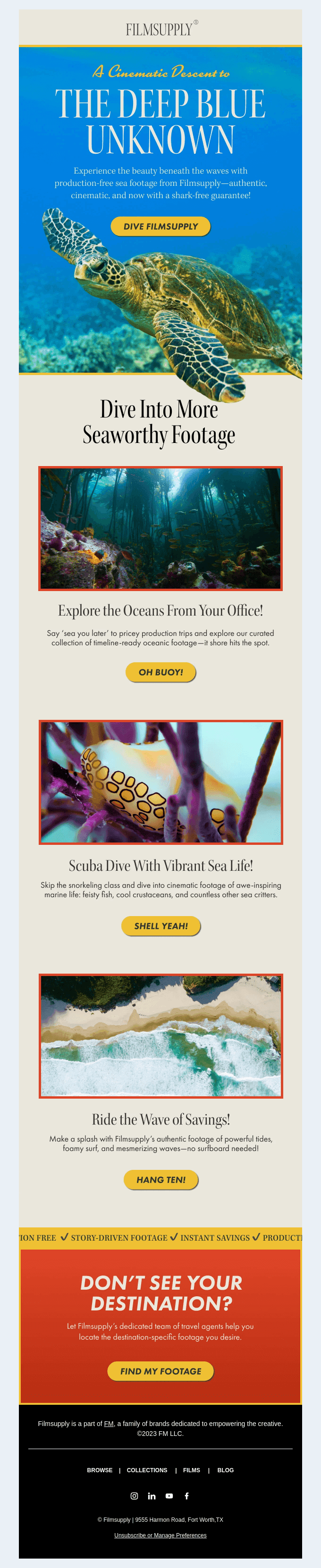 For seaworthy sights, dive Filmsupply! 🐠