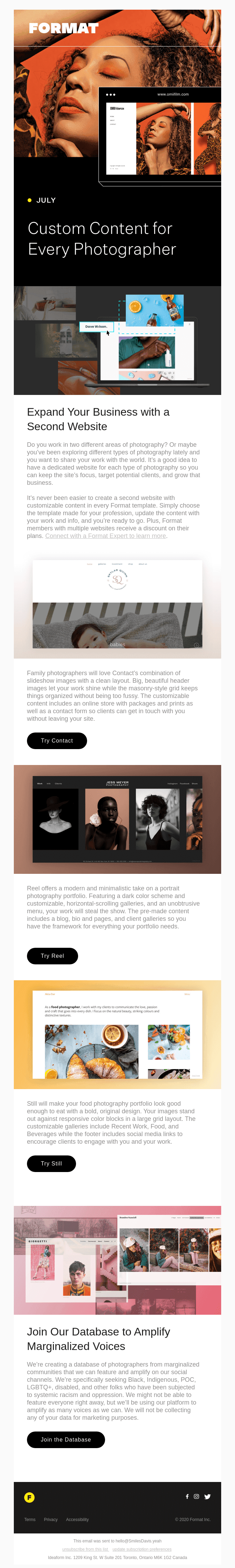 Format Has Custom Content for Every Photographer