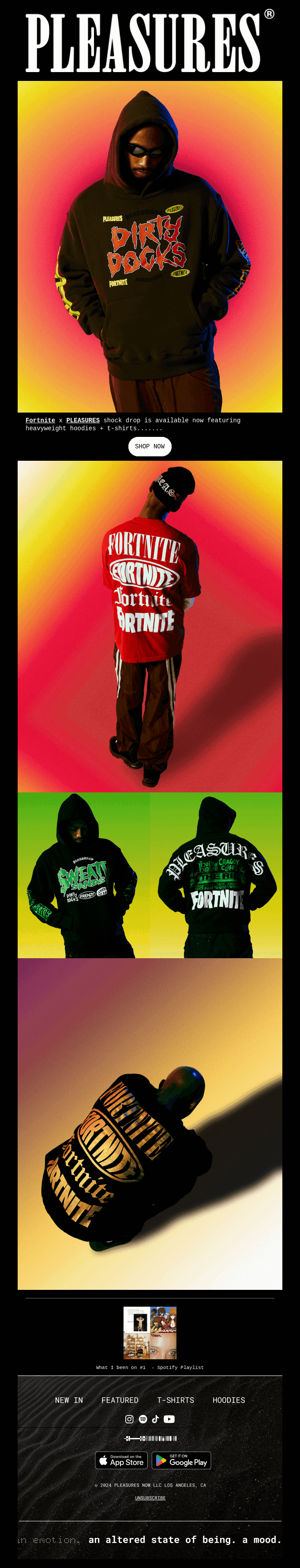 Fortnite x PLEASURES Shock Drop Is Available Now!!