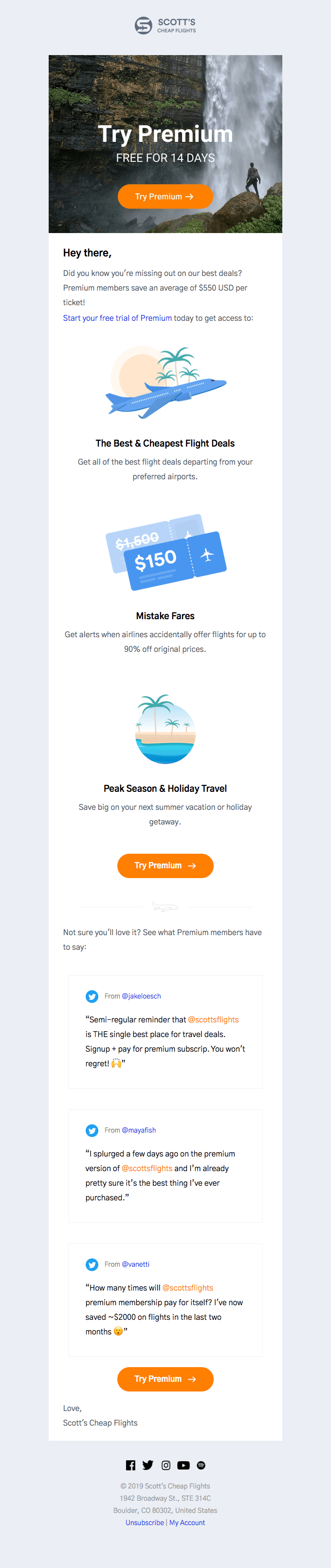 Free trial of Premium membership