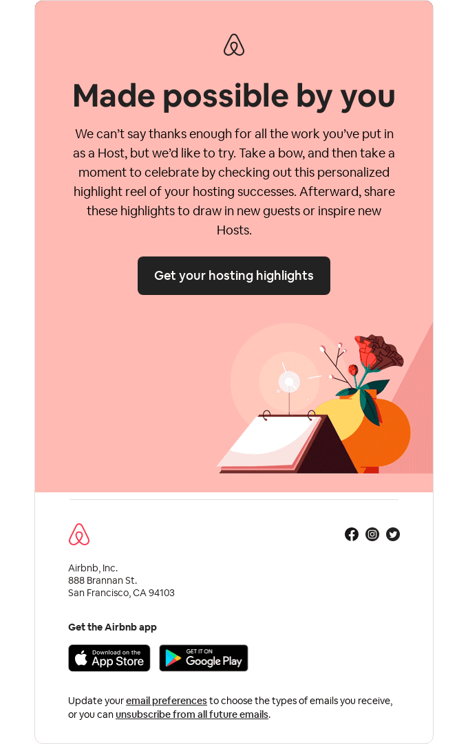Get a personalized highlight reel of your hosting success