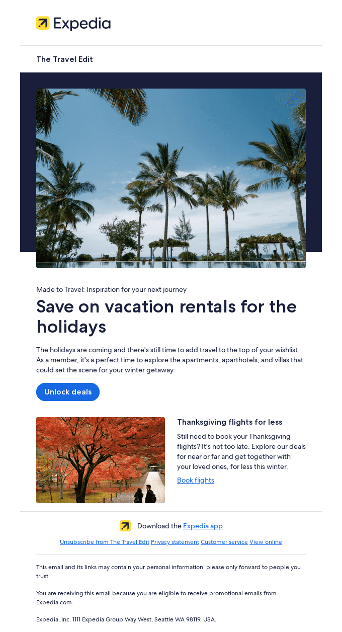 Get away for the holidays in your own vacation rental