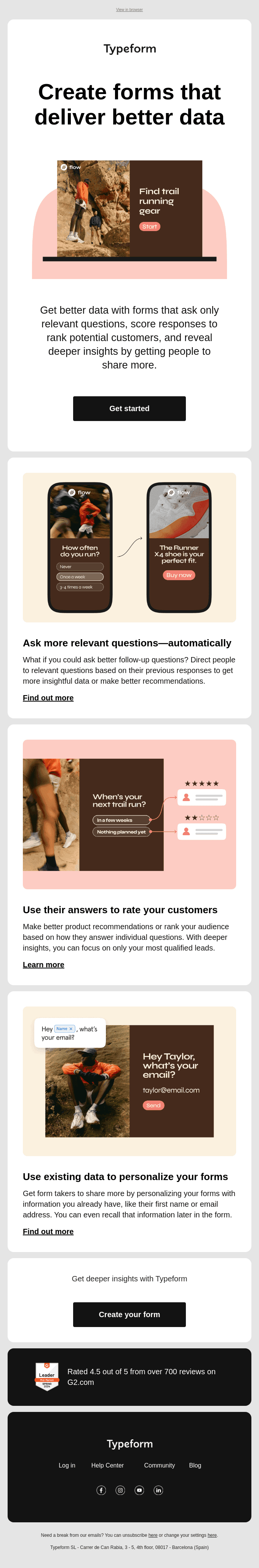 Get better responses—and data—with Typeform