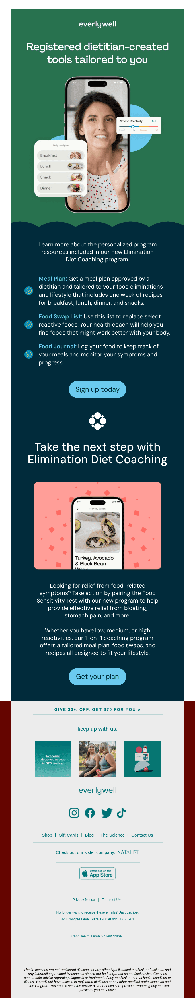 Get help with food-related symptoms